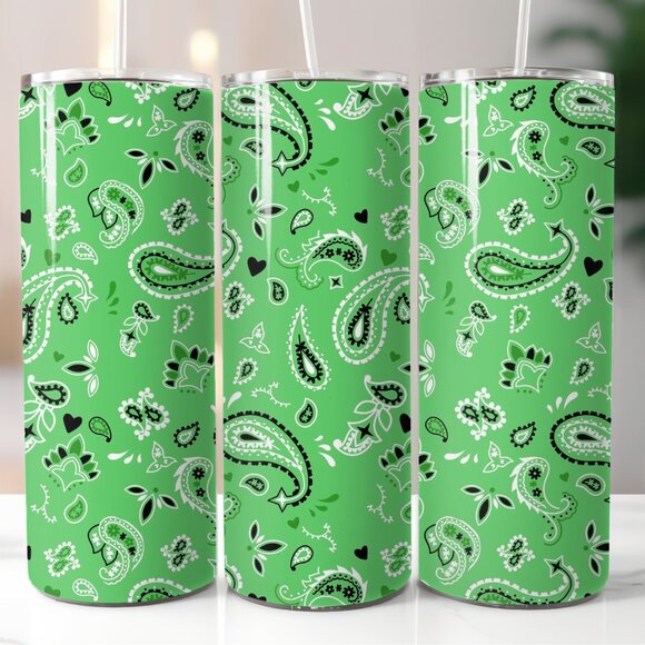 20oz. Skinny Straight Bandana Tumblers - Various Colors Available - Picture 2 of 7